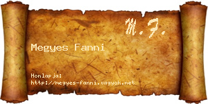 Megyes Fanni névjegykártya